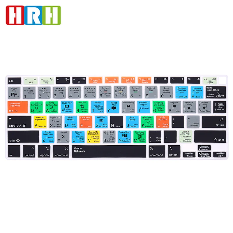 Shortcut Hotkey Laptop Keyboard Cover Skin Protective Film For MacBook 2020 New 13.3 Air A2179 for adobe lightroom, Black
Shortcut Hotkey Laptop Keyboard Cover Skin Protective Film For MacBook 2020 New 13.3 Air A2179 for adobe lightroom, Black