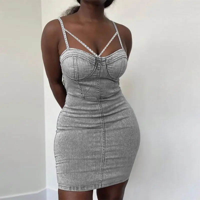 FREE SAMPLE JHTH 2021 spring and summer new fashion temperament women's corset waist sling hip sexy denim dress
FREE SAMPLE JHTH 2021 spring and summer new fashion temperament women's corset waist sling hip sexy denim dress