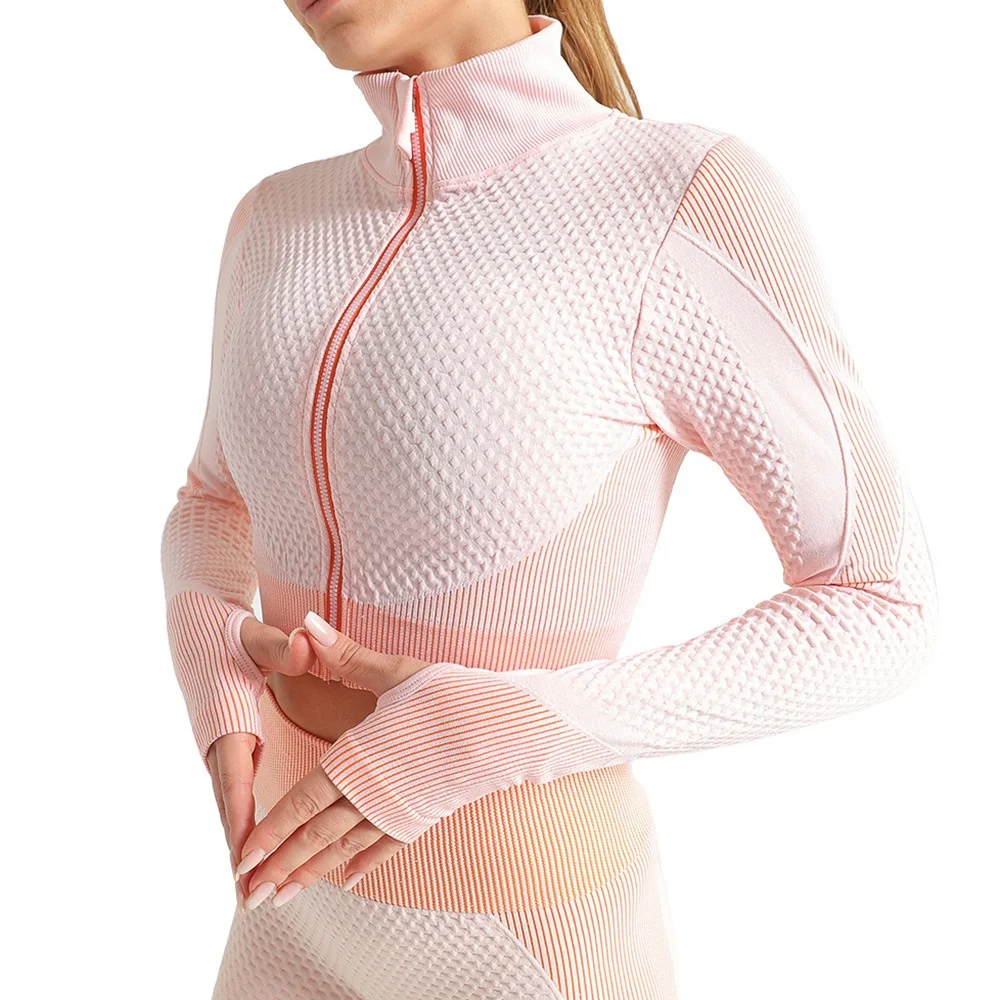 Zip Sports Tunic speed training running belly button long seamless sleeve sports
Zip Sports Tunic speed training running belly button long seamless sleeve sports