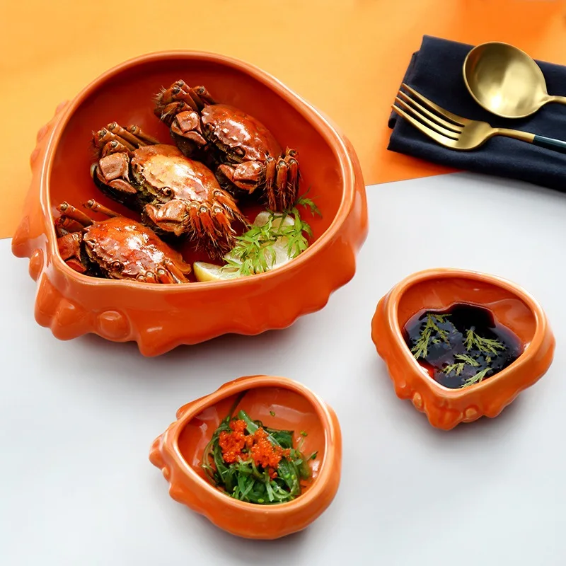 Wholesale Creative Seasoning Crab Shape Plate Dish Storage Trays Snack Dish for Tableware, Orange
Wholesale Creative Seasoning Crab Shape Plate Dish Storage Trays Snack Dish for Tableware, Orange