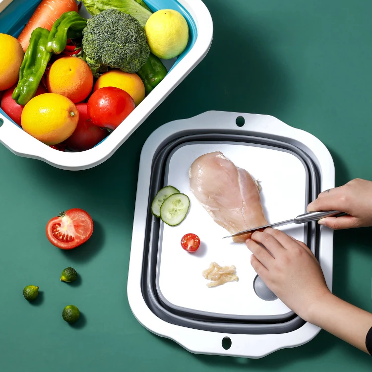 Multifunctional Foldable chopped and filtered cutting board basket vegetables basin Cutting board Folding Water Bucket
Multifunctional Foldable chopped and filtered cutting board basket vegetables basin Cutting board Folding Water Bucket