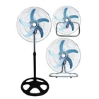 Foshan 18" industrial fan 3 in 1 height adjustable 3 speed silent round wheel base ac stand industrial pedestal fan
