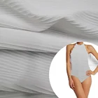 ribbed spandex lycra nylon elastic wholesale customization white fabric for lingerie swimwear activewear