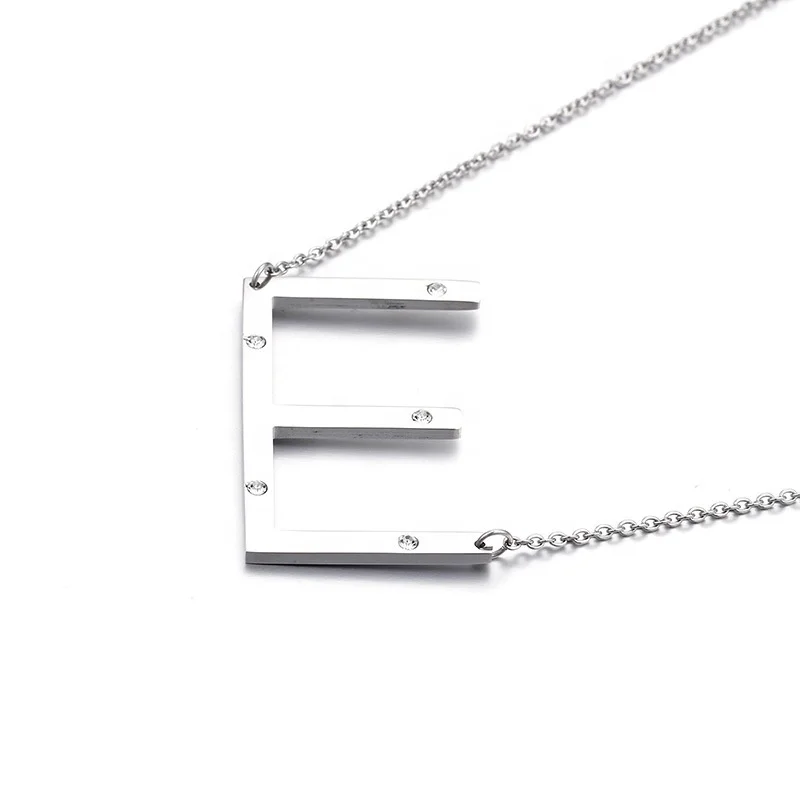 Custom Letter Korean Style Hot Selling High Quality Fashion Simple 316L Stainless Steel Diamond Necklace, Silver
Custom Letter Korean Style Hot Selling High Quality Fashion Simple 316L Stainless Steel Diamond Necklace, Silver