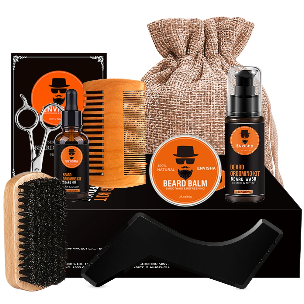 low moq oem private label custom logo black beard grooming styling tools beard care set for men
low moq oem private label custom logo black beard grooming styling tools beard care set for men