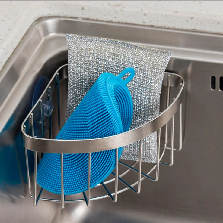 Double suction cup kitchen sink corner rack wrought iron 304 stainless steel triangle drain rack bathroom mini storage basket
Double suction cup kitchen sink corner rack wrought iron 304 stainless steel triangle drain rack bathroom mini storage basket
