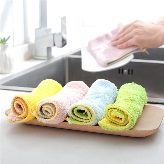 Microfiber Tabletop Cleaning Towel Thickened Non-linting Kitchen Dish Cloth Household Cleaning Tool, As show
Microfiber Tabletop Cleaning Towel Thickened Non-linting Kitchen Dish Cloth Household Cleaning Tool, As show