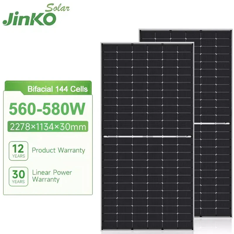 

Jinko N-TYPE Mono Tiger 1 brand solar energy 560W 565W 570W 575W 580W solar panels with TUV/CE certification