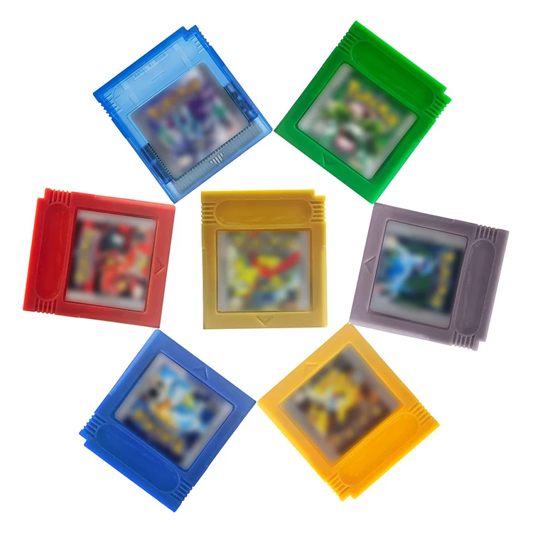 

Game Cartridge 16 Bit Video Game Console Card Blue Crystal Golden Green Red Silver Yellow For GB GBC Pokemoned Game Card Series