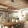 Modern semi flush mount dinning room kitchen home interior wood pendant light fittings