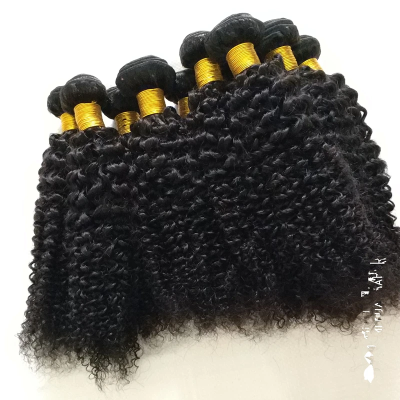 

Letsfly 10 Bundles 1kg hair wholesale Brazilian tight Afro Kinky Curly unprocessed Virgin Hair Human Hair weave Free Shipping