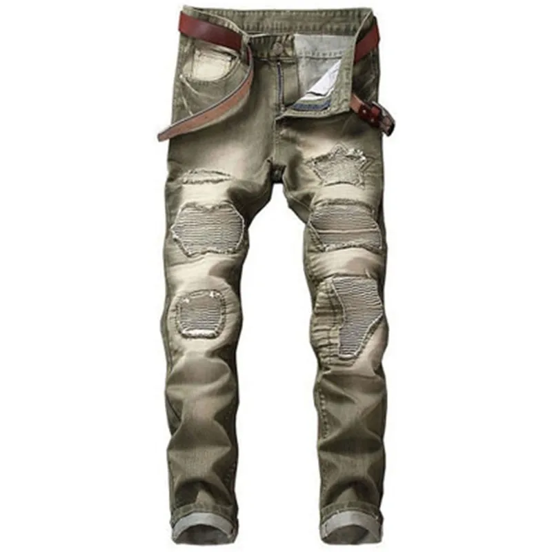 New men's skinny casual slim zipper feet pants Fashion Design Moto Jeans, Customized color
New men's skinny casual slim zipper feet pants Fashion Design Moto Jeans, Customized color