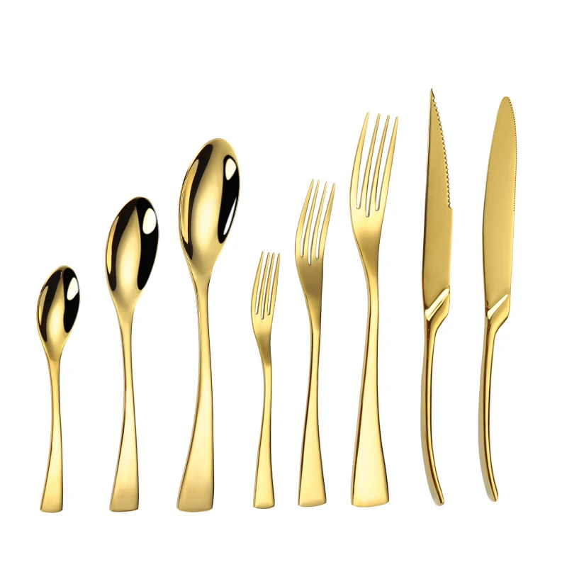 Royal mirror gold flatware,kaya 18/10 stainless steel wedding cutlery set for gift 
Royal mirror gold flatware,kaya 18/10 stainless steel wedding cutlery set for gift