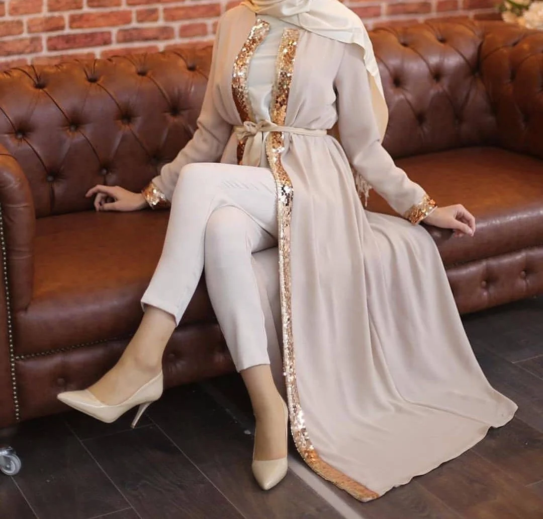 Modern Latest Sequins Abaya Dubai Free Shipping Moroccan Muslim Women Party Dresses For Islamic Clothing, Black.beige.gray
Modern Latest Sequins Abaya Dubai Free Shipping Moroccan Muslim Women Party Dresses For Islamic Clothing, Black.beige.gray