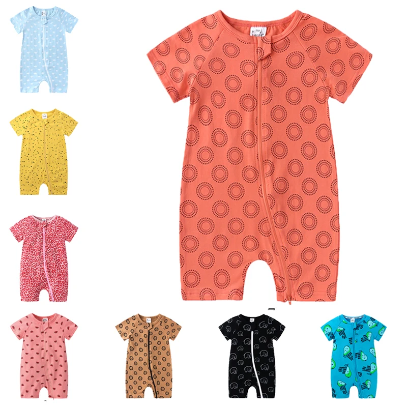 Factory Wholesale Baby Rompers Printed Baby Clothes Short Sleeve Newborn Cotton Baby items, As picture
Factory Wholesale Baby Rompers Printed Baby Clothes Short Sleeve Newborn Cotton Baby items, As picture