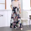 KEYIDI Factory Digital Print Floral Dot Animal Black Long Skirt For Woman