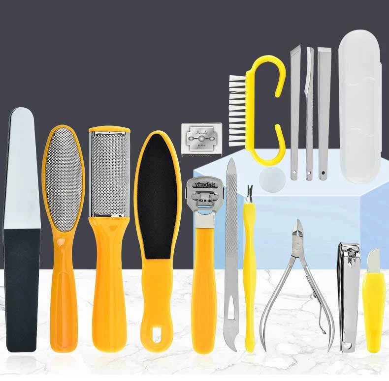 Timely delivery Callu Remover Set 16 in 1 Professional Feet Exfoliating set de pedicure Kit, Yellow, blue
Timely delivery Callu Remover Set 16 in 1 Professional Feet Exfoliating set de pedicure Kit, Yellow, blue