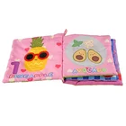 Eco-friendly safety soft fabric educational baby cloth books for kids funny