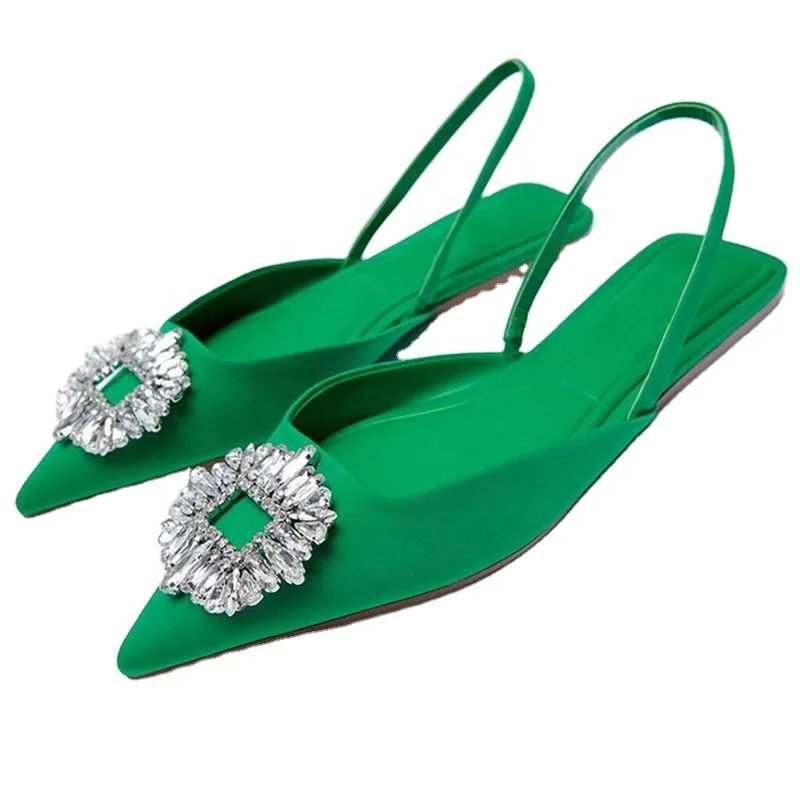 2021 Summer New Green Rhinestone Temperament Wedding Shoes Pointed Flat Sandals Ladies Sandals
2021 Summer New Green Rhinestone Temperament Wedding Shoes Pointed Flat Sandals Ladies Sandals