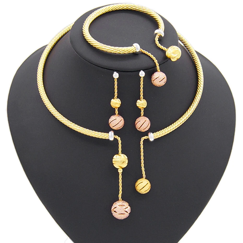 Open Choker Collar Necklace Gold Beads Ball Design Multi Color Gold Plated Fashion Jewelry Set For Women's Daiy Party Wear
Open Choker Collar Necklace Gold Beads Ball Design Multi Color Gold Plated Fashion Jewelry Set For Women's Daiy Party Wear
