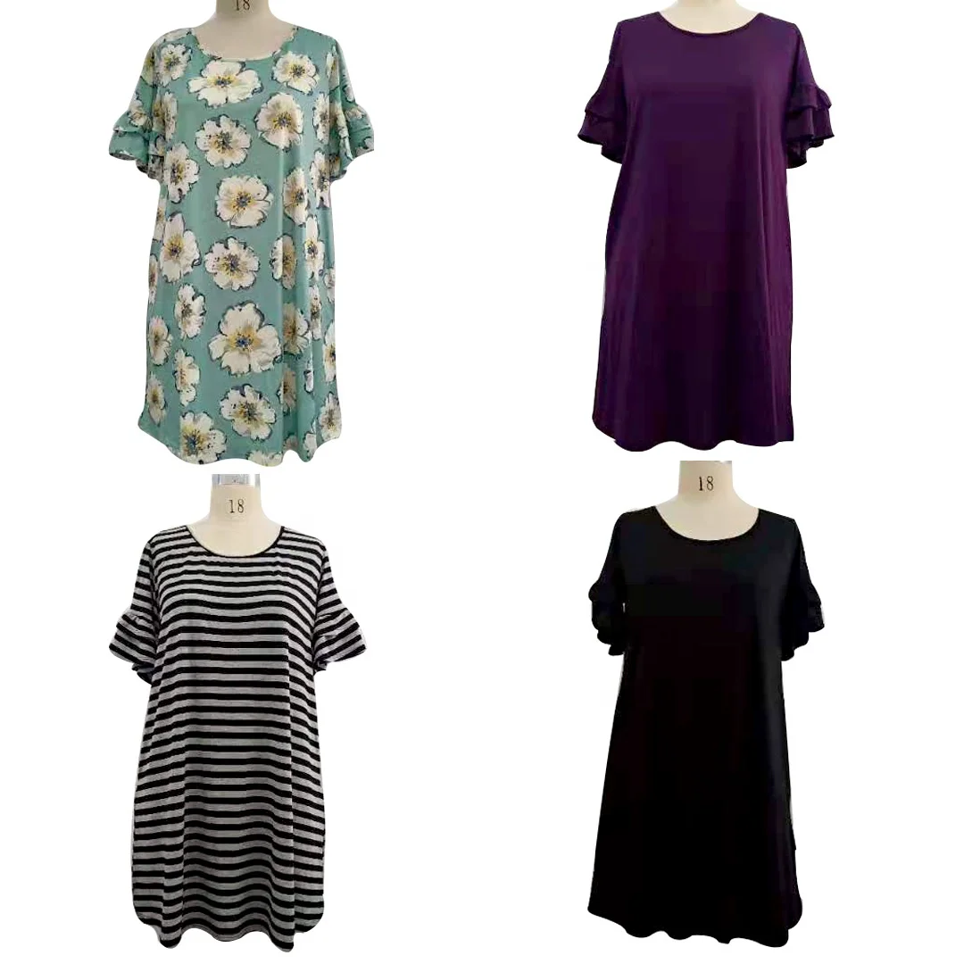 2021 New Design Women Short Sleeve Crew Neck Knee Length Summer Stylish Casual Ruffles Straight T Shirt Dresses For Girls, Can be customized
2021 New Design Women Short Sleeve Crew Neck Knee Length Summer Stylish Casual Ruffles Straight T Shirt Dresses For Girls, Can be customized