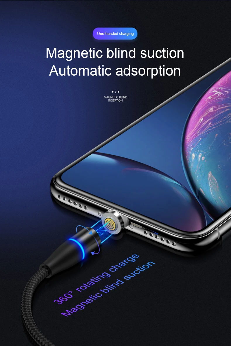 Magnetic Micro USB Cable 2.4A Fast Charging Data Cable for Samsung Huawei Xiaomi LG Magnet Charger Mobile Phone USB Cord - ANKUX.COM