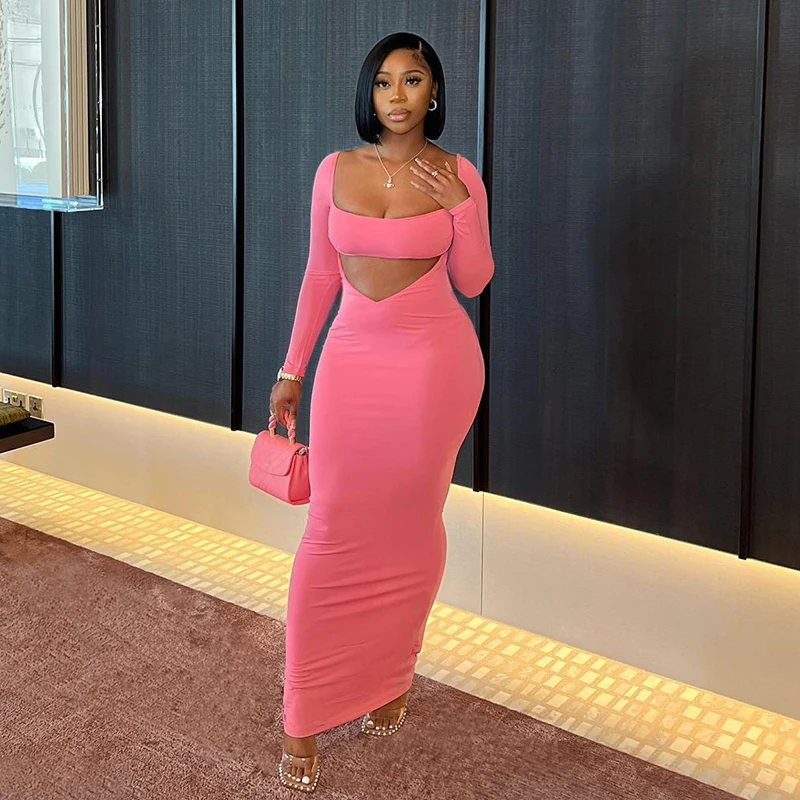 Square Neck Long Sleeve Hollow Long Dress Indian Party Wear Dresses For Women Evening Dress
Square Neck Long Sleeve Hollow Long Dress Indian Party Wear Dresses For Women Evening Dress