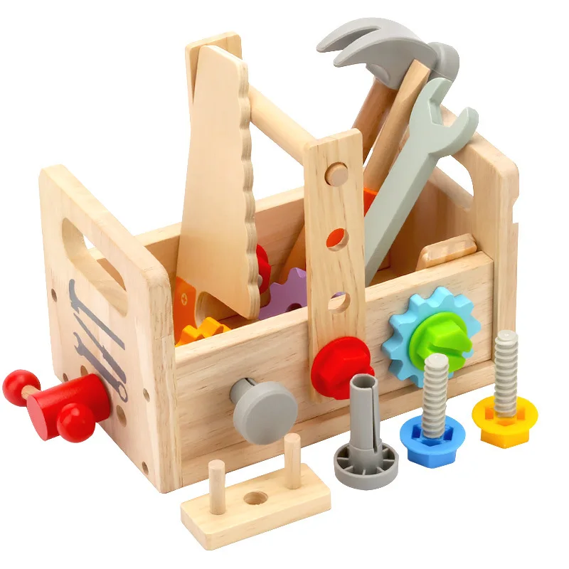 New Arrival Custom Children Wooden DIY Assembled Tool Box Educational Screw Nuts Toys For Kids
New Arrival Custom Children Wooden DIY Assembled Tool Box Educational Screw Nuts Toys For Kids