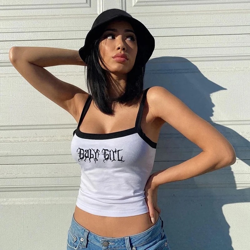 Best Price Women Clothing Ladies T Shirt Casual Casual White Tank Top Crop Top Sexy Women Embroidery Girl Square Collar
Best Price Women Clothing Ladies T Shirt Casual Casual White Tank Top Crop Top Sexy Women Embroidery Girl Square Collar