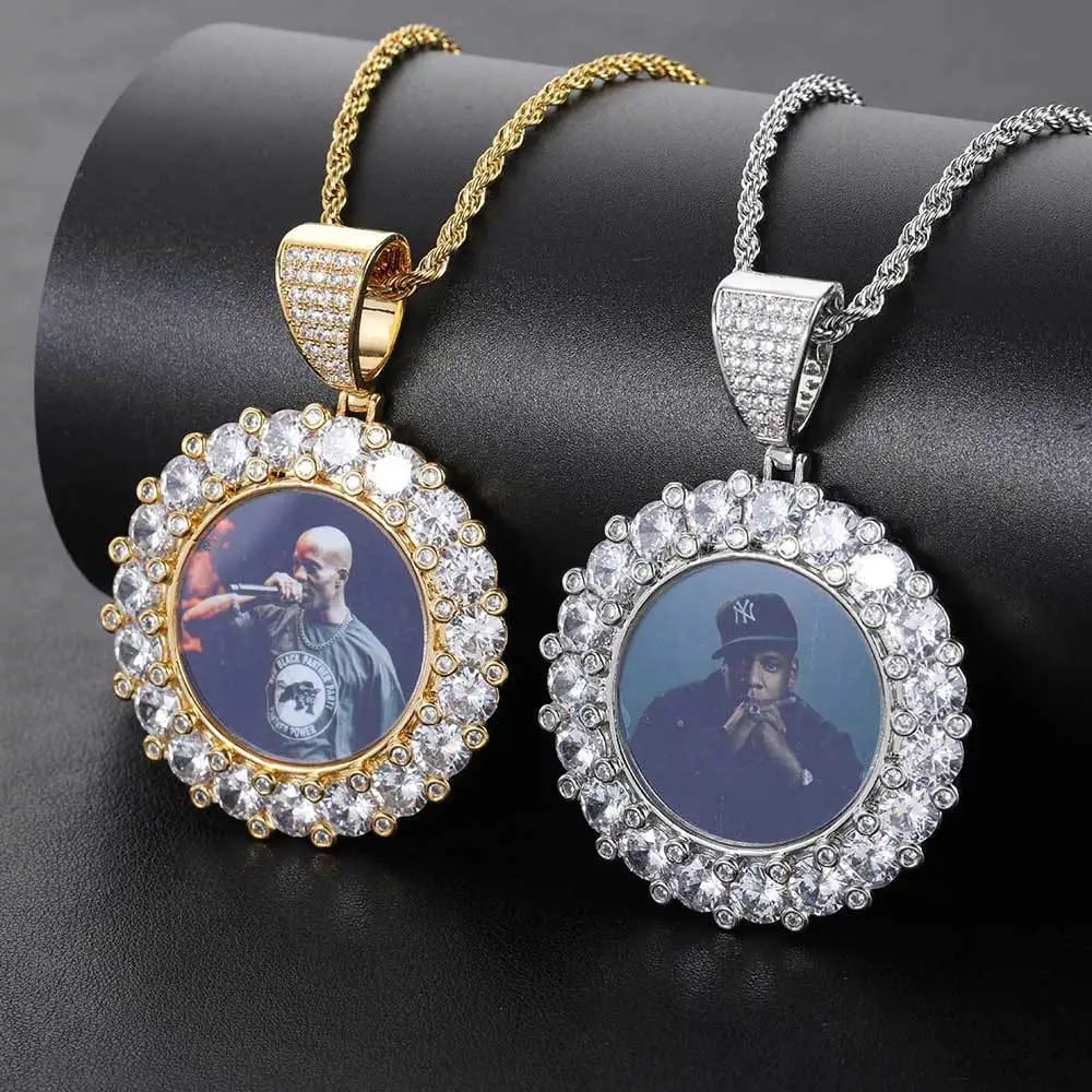 European Luxury Punk Cubic Zircon Round Picture Necklaces Bling Bling Full Diamond Custom Photo Necklaces For Rapper
European Luxury Punk Cubic Zircon Round Picture Necklaces Bling Bling Full Diamond Custom Photo Necklaces For Rapper