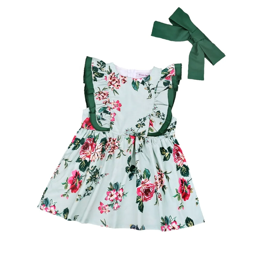 2020 New Design Beautiful Sleeveless Summer Floral Print Baby Girls Ruffle Dress with Headband
2020 New Design Beautiful Sleeveless Summer Floral Print Baby Girls Ruffle Dress with Headband