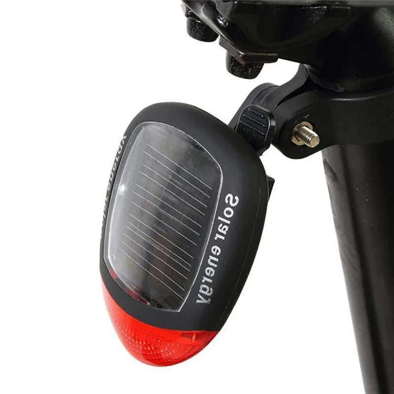 Solar Energy LED Bicycle Tail Light Safety Warning Cycling Portable Rear Bike Seatpost Light, Black
Solar Energy LED Bicycle Tail Light Safety Warning Cycling Portable Rear Bike Seatpost Light, Black