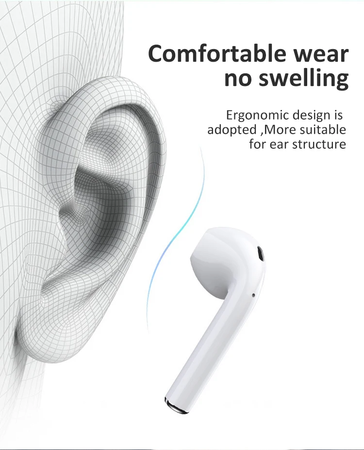 i25 earphone bluetooth wireless tws earbuds earphones with mic in ear noise cancelling Pop-up sports true wireless headphone - ANKUX.COM