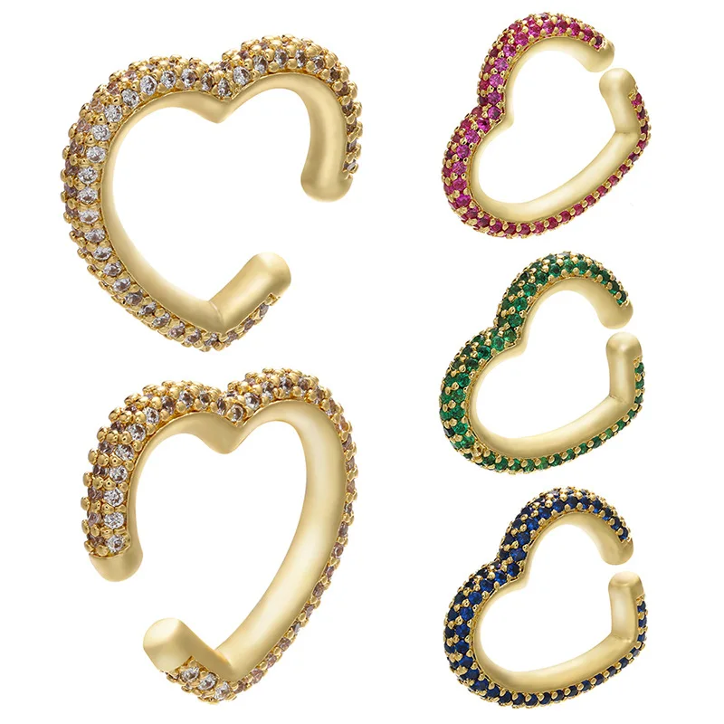 Best Selling Rainbow CZ Cubic Zirconia Heart Clip On Earrings Bling Rhinestone Crystal Heart Earring For Women
Best Selling Rainbow CZ Cubic Zirconia Heart Clip On Earrings Bling Rhinestone Crystal Heart Earring For Women