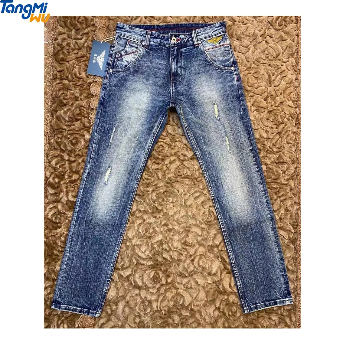 2021 Design High quality Size blue slim distressed wash white ripped stretch skinny denim jeans pant men
2021 Design High quality Size blue slim distressed wash white ripped stretch skinny denim jeans pant men