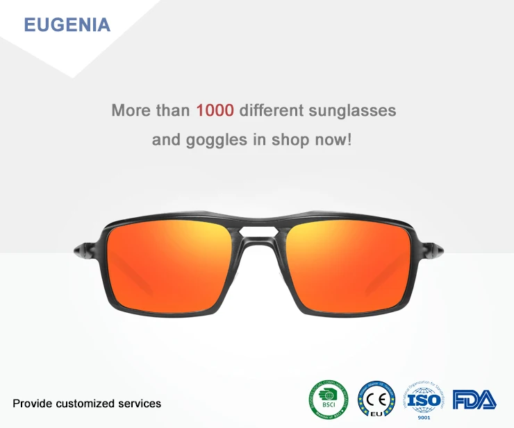 EUGENIA hot popular custom aluminum material men fishing driving sunglasses