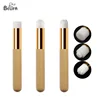 Belifa eco-friendly custom natural bamboo gold nose brush and nose cleaning brush nose with vegan soft synthetic hair