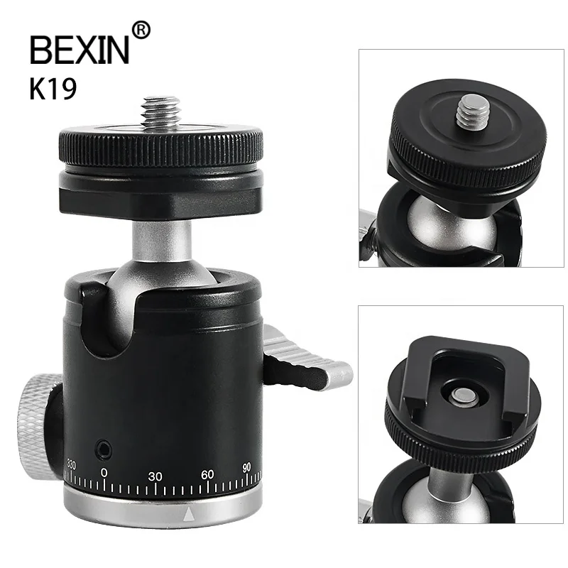 BEXIN aluminum alloy mini ball head 360 degree with hot shoe mount octopus tripod ball head for DSLR cameras smartphone
BEXIN aluminum alloy mini ball head 360 degree with hot shoe mount octopus tripod ball head for DSLR cameras smartphone