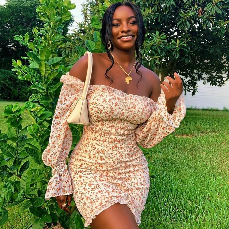 2021 new arrivals spring fall women's off shoulder long sleeve flower girls' party dresses floral bodycon mini dress for women
2021 new arrivals spring fall women's off shoulder long sleeve flower girls' party dresses floral bodycon mini dress for women