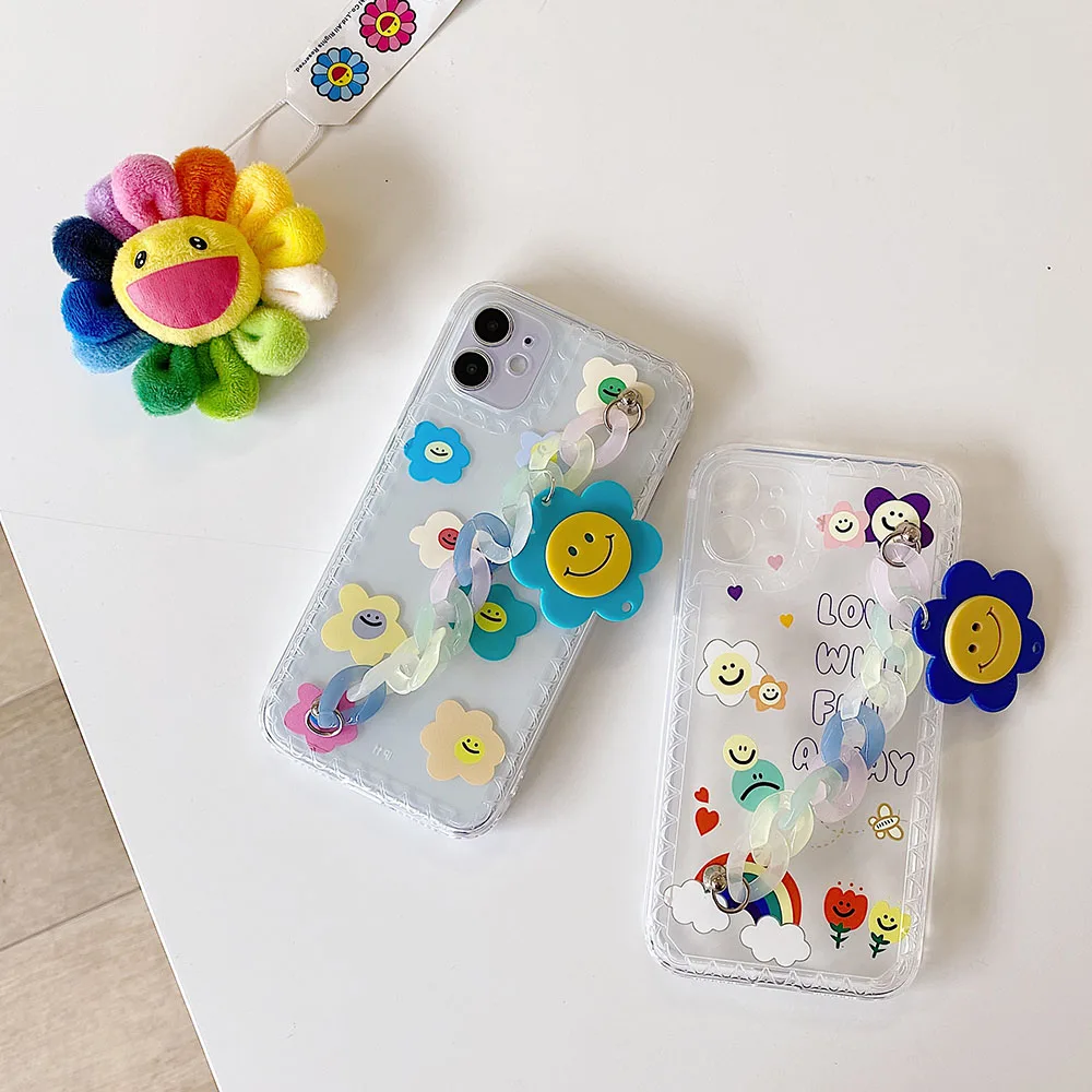 Shockproof Wrist Chain Clear Phone Case for iPhone 12 Pro Max 7 8 Plus XR X Cute Flower Crystal chain Hanging Case
Shockproof Wrist Chain Clear Phone Case for iPhone 12 Pro Max 7 8 Plus XR X Cute Flower Crystal chain Hanging Case