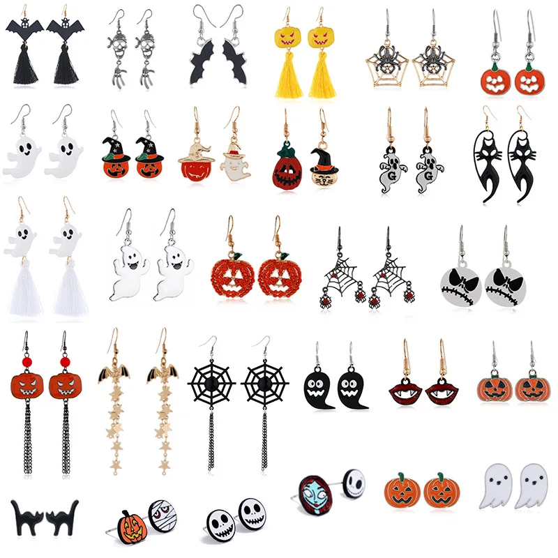 Wholesale Scary Funny Eardrops Pumpkin Ghost Spider Alloy Jewelry Halloween Accessories Earrings For Women Girls, As picture
Wholesale Scary Funny Eardrops Pumpkin Ghost Spider Alloy Jewelry Halloween Accessories Earrings For Women Girls, As picture