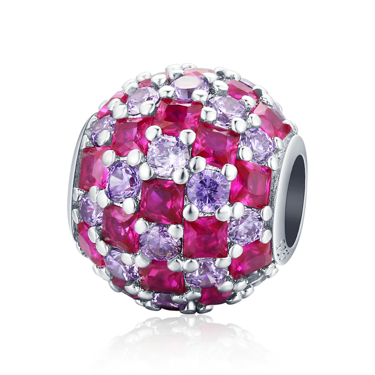 Pink purple zircon shining light ball diy beads retro fashion full diamond s925 silver beaded
Pink purple zircon shining light ball diy beads retro fashion full diamond s925 silver beaded