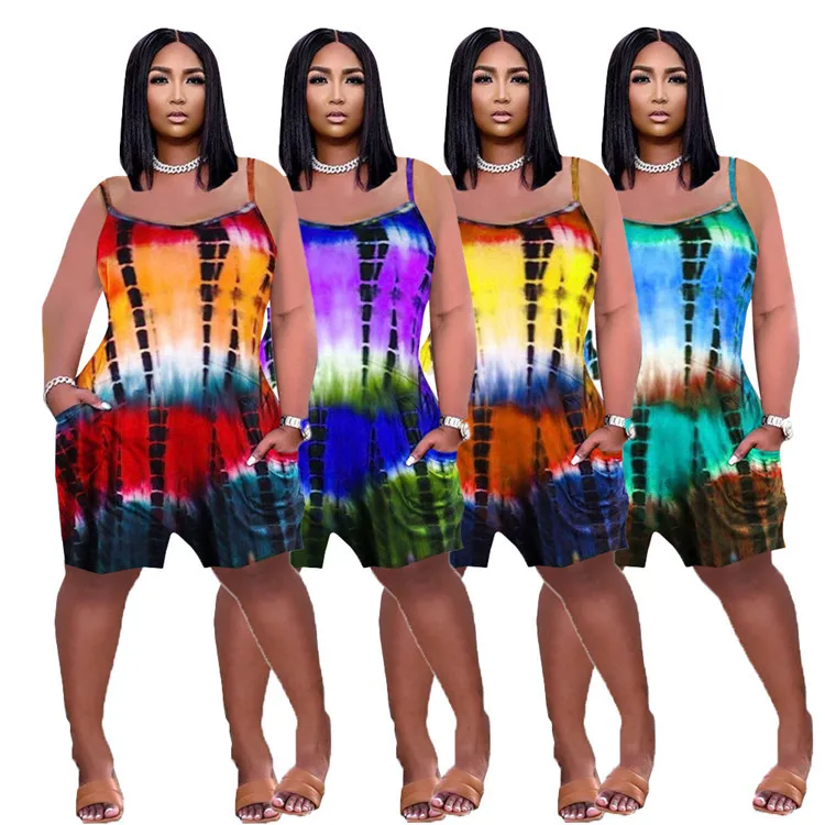 Tie Dye Print Summer Woman Jumpsuit Casual Loose Shorts Sports Tracksuit Rompers Jumpsuit Rompers Women Clothing With Pockets, As picture
Tie Dye Print Summer Woman Jumpsuit Casual Loose Shorts Sports Tracksuit Rompers Jumpsuit Rompers Women Clothing With Pockets, As picture