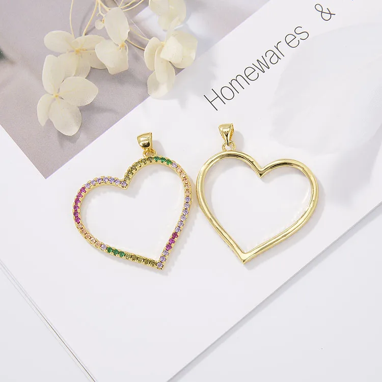 CZ8158 Colorful Zircon Micro Pave Necklace Accessories Love Heart Pendant For Jewelry Making
CZ8158 Colorful Zircon Micro Pave Necklace Accessories Love Heart Pendant For Jewelry Making