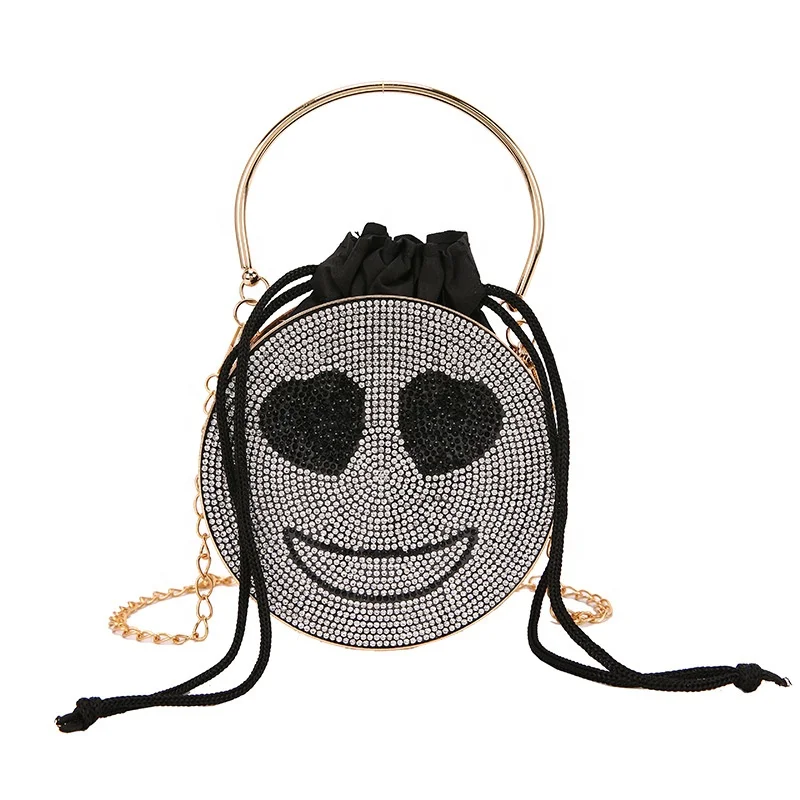 2021 Wholesale Summer Fashionable Rhinestone Women Purse Cross Sling Bags for Ladies Mini Smile and Said Face Bag
2021 Wholesale Summer Fashionable Rhinestone Women Purse Cross Sling Bags for Ladies Mini Smile and Said Face Bag