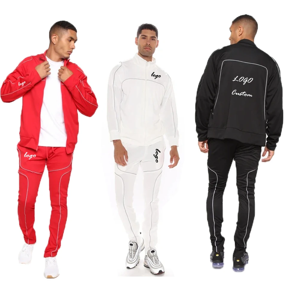 Men's Sportswear Suit Full-body reflective strip Fitness Casual custom logo Outwear Training Clothes Tracksuit Men Sets
Men's Sportswear Suit Full-body reflective strip Fitness Casual custom logo Outwear Training Clothes Tracksuit Men Sets