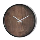 12 Inch Wall Clock Plastic Hot-Selling Model Wooden Pattern Dial Home Decoration Clock