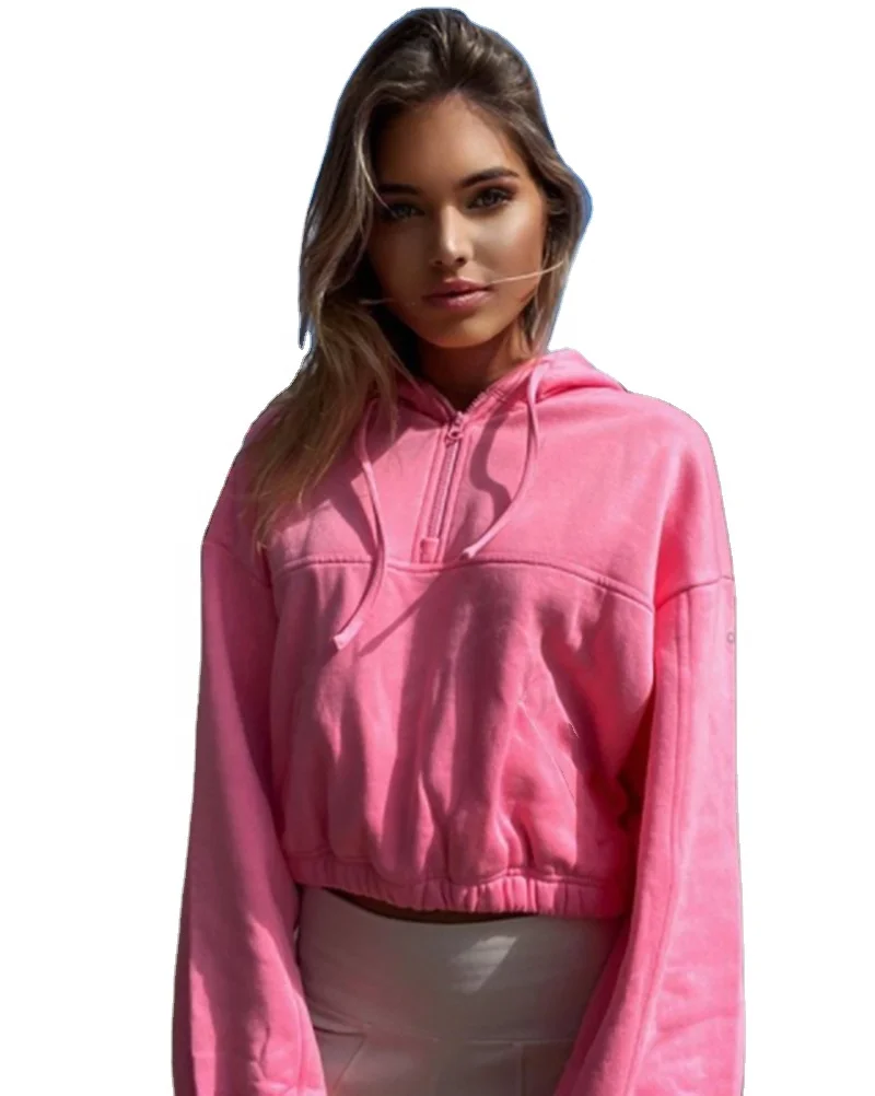 2021 New Fashion Pink Solid Color Long Sleeve Zip Up Hooded Top Cute Casual Sweatshirt Outfit for Women
2021 New Fashion Pink Solid Color Long Sleeve Zip Up Hooded Top Cute Casual Sweatshirt Outfit for Women
