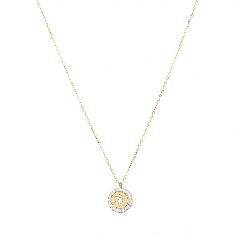 Manufacture Wholesale Engraved Star Zircon Pendant Gold Plated Stainless Steel Fashion Jewelry Adjustable Necklace
Manufacture Wholesale Engraved Star Zircon Pendant Gold Plated Stainless Steel Fashion Jewelry Adjustable Necklace