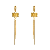 

E-29 Xuping 24k gold color women earrings jewelry long tassel ear ring copper jewelry